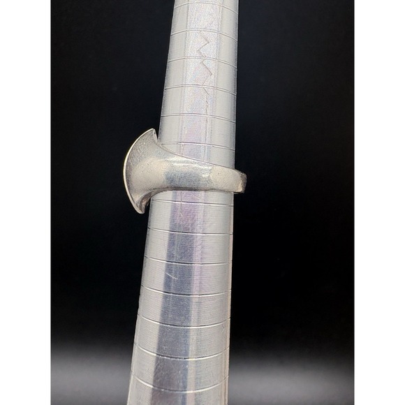 Sterling Geometric Pyramid Ring Pointed Peak Statement Sz 5 DWL 925 - Picture 8 of 11